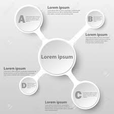 White Simple 3d Paper Circle On Chart For Website Presentation