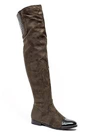 Amazon Com French Blu Over The Knee Olive Boots 8 Boots