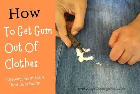 clothes plus bonus gum stain removal tips