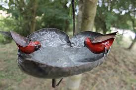 Bird Feeder Metal Garden Sculpture