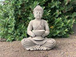 Buddha Meditating In Lotus Statue Large