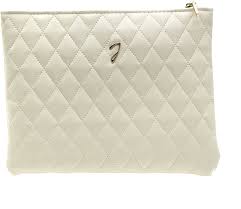 janeke beige quilted pouch large