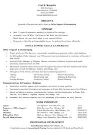 Resume Sample Office Support Bookkeeping Bookkeeping Resume