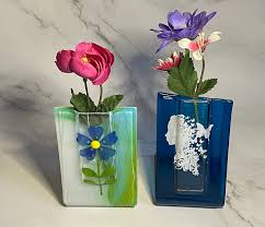 Fused Glass Pocket Vases Elegant