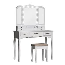 white makeup vanity desk set