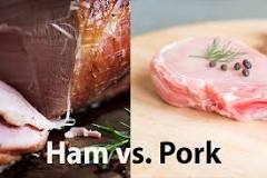 Why does pork taste different from ham?