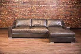 van gogh leather apartment sofa chaise