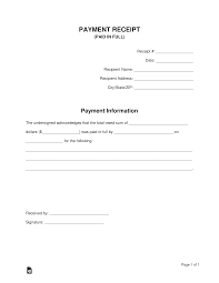 Paid In Full Receipt Template Eforms Free Fillable Forms