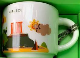 here ornament greece starbucks mugs