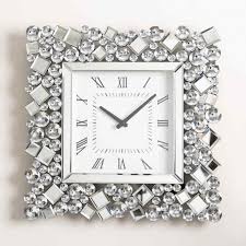 Diamond Square Mirror Wall Clock
