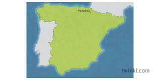 Descubre su historia, su fiesta y los lugares más emblemáticos. Pamplona Map Spain Europe Spanish Ks3 Illustration Twinkl