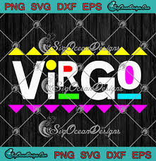 virgo zodiac design 90s style svg