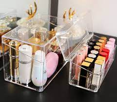 acrylic makeup organizer storage box
