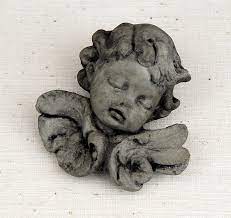 Dreaming Angel Concrete Wall Plaque