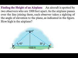 Finding The Height Of An Airplane