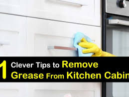 remove grease from kitchen cabinets