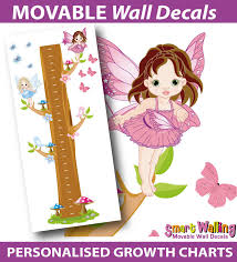 Removable Personalized Fairy Height Chart Wall Sticker