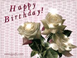 Happy birthday card with bouquet of summer flowers. Cool Gif Images Rose Happy Birthday Gif Flowers