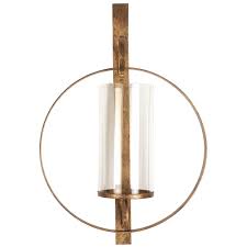 Wall candle sconces can make a wonderful addition to any room in your home. Artmaison Canada Round Gold Metal Candle Wall Sconce With Glass 18 X12 The Home Depot Canada