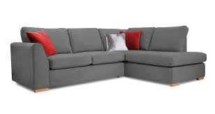 Galaxy Design Tiki L Shape Sofa Attractive Design Velvet Fabric Pure Wood Base Grey Color Gdts 564 18