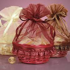 basket organza bags wedding gift