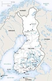 All regions, cities, roads, streets and buildings satellite view. Vector Map Of Finland Political One Stop Map