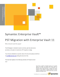 Ev Whitepaper Pst Migration With Enterprise Vault 11