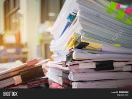 Paper Stack Pile Image Photo Free Trial Bigstock