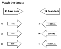 He took a break at 1:00pm for 30 minutes before resuming his duties. Convert Between 12 Hour And 24 Hour Clocks Worksheets