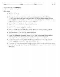 Examview Algebra 8 Review