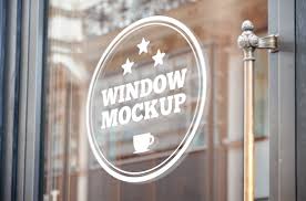 Premium Psd Window Signage Mockup