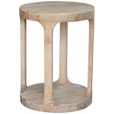 Frans Solid Oak Timber Round Side Table