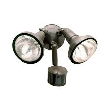 All Pro 180 Degree Bronze Motion Activated Sensor Outdoor Security Flood Light With Lamp Cover Ms185r The Home Depot