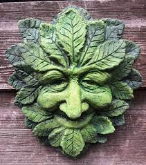 Wise Green Man Garden Wall Plaque Happy