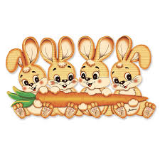 Bunny Family Wall Decor For Kids Rooms