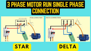 3 phase motor run single phase