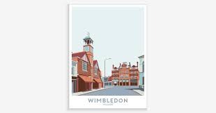 wimbledon village travel poster art
