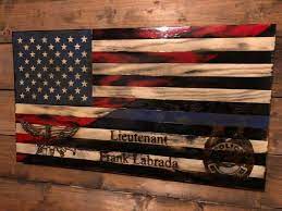 Handmade American Rustic Wooden Flags - Veteran Made Woodworks gambar png