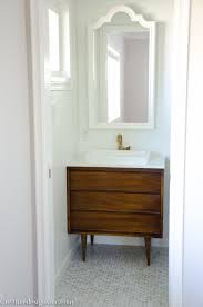 mid century modern bathroom vanity