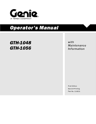 Genie Gth 1048 Utility Vehicle User Manual Manualzz Com