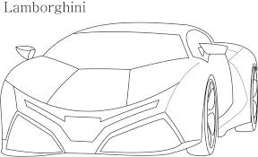super car lamborghini coloring page