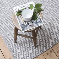 grey patterned washable cotton rug