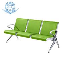 new design 3 seater steel chair salon