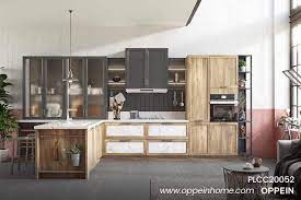 wood grain theril kitchen cabinet