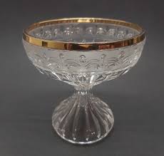 Vintage Clear Crystal Footed Candy Dish