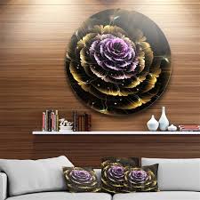 Gold And Purple Metal Circle Wall Art