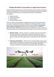 Benefits of innovation in agriculture | PDF