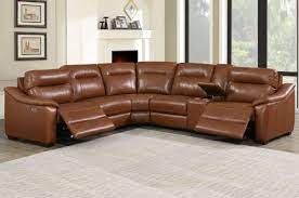 leather reclining sectional sofa