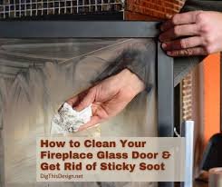 how to clean your fireplace glass door