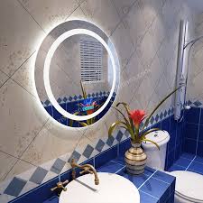 round smart led bathroom mirror with